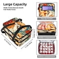 thumbnail image 3 of Fox Double Layered Insulated Refrigerated Large Capacity Lunch Bag with Two Compartments - 7.1x11.4x16.1 Inches, 3 of 6