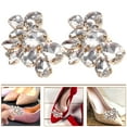 thumbnail image 4 of 2 pcs Sparkly Shoe Clips Removable Shoe Buckle Crystal Shoe Clips Wedding Shoe Charm for Women, 4 of 4