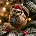 thumbnail image 4 of 3D Forest Animal Acorn Ornaments, Woodland Christmas Decor with Realistic Animal Figures, Resin Hanging Ornaments for Christmas Tree, Home, Party Decor, Cozy Forest Theme Collection, 4 of 6
