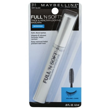 Maybelline Full N Soft Waterproof Mascara, Very Black 311], 028 oz ...