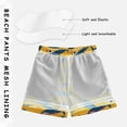 thumbnail image 3 of FORMRS Boys Swim Trunks Quick Dry Mesh Liner Boardshorts Sizes XS-XL, Yellow Sardines Pattern, 3 of 7