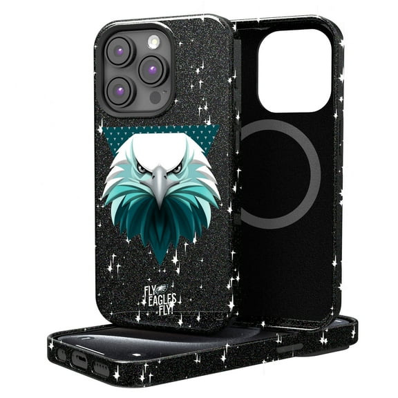 Keyscaper Black Philadelphia Eagles 2024 Illustrated Limited Edition Bling iPhone Case