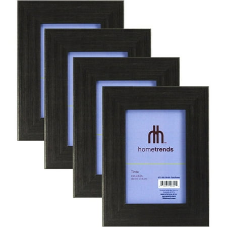 Hometrends Brushed Pewter Tone 4x6 Picture Frame, Set of 4