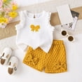 thumbnail image 7 of Bobifish Toddler Girls Outfit Sets Sleeveless Butterfly Embroidered Vest Top Bow Shorts Hangout Wear Children Girls Sets, 7 of 7