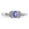 thumbnail image 6 of Sterling Silver Rhodium Tanzanite & Diam. Ring QDX943, 6 of 8