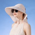 thumbnail image 6 of Sun Hats for Women with Neck Flap Ponytail Hole Women Sun Hats Rollable UV Protection Fishing Hats Wide Brim, 6 of 7