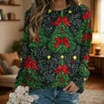 thumbnail image 3 of Makaor Crewneck Sweatshirt Womens Christmas Tops Raglan Sleeve Long Sleeve Pullover Graphic Casual Clothes, 3 of 6