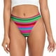 thumbnail image 1 of Fotbe Colorful Mexican Stripes Tanga Sin Costuras para Mujer con Estampado – Panties Invisibles, Transpirables y Cómodos para Uso Diario-4X-Large, 1 of 6