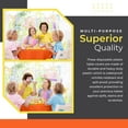 thumbnail image 4 of HSGUS 5 Pack Premium Orange Plastic Tablecloth - 108 x 54 in. Disposable Rectangle Table Cloth - Decorative Cover Smooth - Cloths For Parties, Weddings., 4 of 5