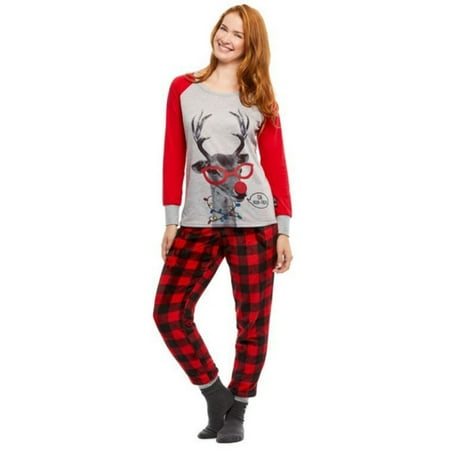 

Christmas Pajamas Set Christmas Parent-Child Elk Printed Long Sleeved Trousers for Matching Outfits Clothes XL Mom