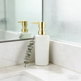 thumbnail image 6 of Glass Soap Dispenser, 350ml Luxury Gold Refillable Pump Bottle, Hand Wash Dispenser, Glass Pump Bottle for Kitchen Bathroom Shampoo Lotion 7.48x2.52x2.52in, 6 of 6
