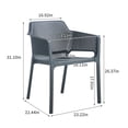 thumbnail image 3 of 3 piece plastic arm chair Bistro GRS Premium Ocean Plastic Charcoal, 3 of 5