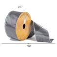 thumbnail image 2 of Vickerman 2.5" x 10 Yards Gray Shiny Woven with Silver Wired Edge Ribbon, 2 of 2