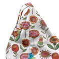 thumbnail image 5 of Floral Lounger Chair Bag, Happy Arrangement of Colorful Cartoon Flower, High Capacity Storage with Handle Container, Lounger Size, White Multicolor, by Ambesonne, 5 of 5