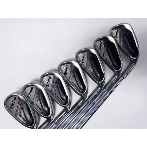 Pre-Owned Ping Karsten 2014 Iron Set 5-PW+SW Yellow Dot 1.5* Up AWT 2.0 Regular RH