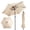 Beige, variant on 9ft Solar Patio Umbrella with LED Lights, UPF 50+ Waterproof Canopy, 6 Iron Ribs, Push Button Tilt & Crank Lift, Beige for Patio Garden Poolside