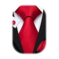 thumbnail image 1 of Juego de corbatas Barry.Wang Classic de seda, 150 cm x 8,5 cm, color rojo, 1 of 5