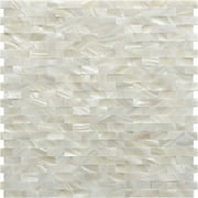 Bond Tile Easy Luxe Mother of Pearl Brick 4 in. x 0.12 in. Peel and Stick Tile Sample