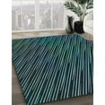 thumbnail image 2 of Ahgly Company Indoor Square Patterned Deep-Sea Green Area Rugs, 5' Square, 2 of 6