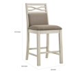 thumbnail image 5 of Juego de 2 sillas con altura de mostrador Benjara Marie, color beige y caqui, 5 of 5