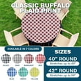 thumbnail image 2 of Fitted Tablecloth Cover, Checke Design, Flannel Backed Lining Fits Up-to 40-44 Round Tables Grey, 2 of 8