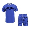 thumbnail image 4 of Afdoent Men's 2 Piece Short Set Stylish Men's Casual Wear Versatile Workwear Design With Pockets Short Sleeved T Shirt And Shorts Set For Summer Outings Vacation Beach Leisure, 4 of 4