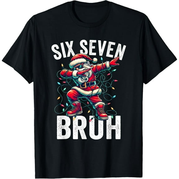 Bruh 67 Six Seven Santa Dabbing Christmas Meme Boys T-Shirt