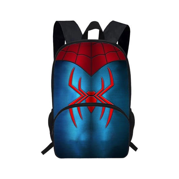 Spidey Large Capacity School Superhero Themed Pattern Backpack Durable Waterproof Travel Bookbag with Mesh Side Pockets for Boys Teens Students,Back to School Essentails