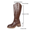 thumbnail image 6 of Wowcloth Woman's Fashion Casual Western Boots, Side Zipper and Back Zipper Design, Chunky Mid-Heel Fall-Winter Boots for Western Style and Daily Wear, 6 of 9