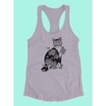 thumbnail image 3 of Flower Kitten Racerback Tank Women -Image by Shutterstock, Female XX-Large, 3 of 4