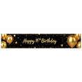 thumbnail image 3 of LUUFILx Happy 16th Birthday Backdrop Banner Gold Black Decorations Birthday Party Supplies Balloon Stars Photo Prop Background Photography, 3 of 7
