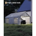 thumbnail image 2 of Acekid 10x20 FT Heavy Duty Carport, Portable Garage Shelter with 200g PE Waterproof Tarp, Reinforced Steel Frame, Roll-Up Doors & 4 Mesh Windows, All-Weather Canopy for Car, Boat, SUV, ATV, 2 of 3