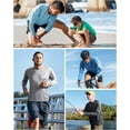 thumbnail image 4 of Mens UPF 50+ UV Sun Protection Shirts Outdoor Long Sleeve SPF Rash Guard for Fishing Hiking Swimming Running, 4 of 5