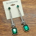 thumbnail image 3 of LINXIQIN Earrings with Square Crystal Studs and Tassel Pendant for Women, 3 of 10