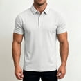 thumbnail image 4 of Kalauyu Mens Short Sleeve Work Shirts Turn Down Collar Button Up Tee Summer Casual Golf Solid Color Tops, 4 of 8