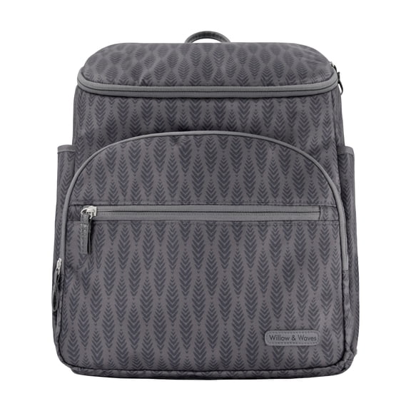 Cudlie Sustainable Baby Diaper Bag Backpack, Large Maternity Hospital & Travel Essentials Organizer Top Open Back Pack, Mom & Dad Diaperbag, Black made from recycled materials.