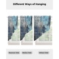 thumbnail image 4 of Blue Grey Swag Valances for Windows, Modern Oil Painted Abstract Art Aesthetics Rod Pocket Sheer Valances for Large Windows, Swag Toppers Light Filtering for Kitchen Living Room 2 Panels 36''x45'', 4 of 5