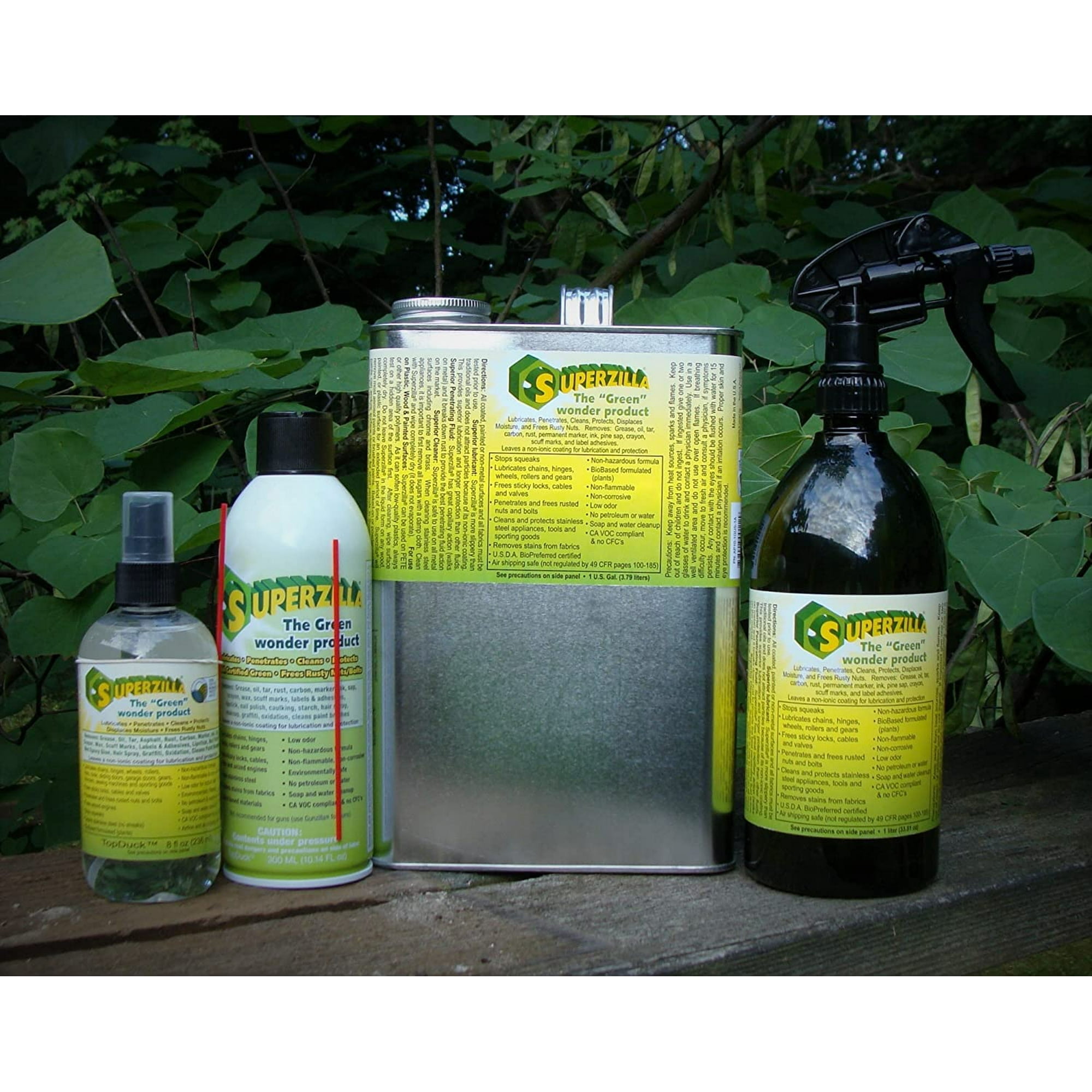Superzilla Aerosol Can The Green Wonder Product Cleaner, Lubricant,  Penetrating Spray Oil 10.14 oz Pack of 2 - Walmart.com