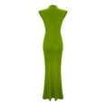 thumbnail image 5 of Prom Dresses for Women Sleeve Less Deep V Neck Maxi Dress Solid Color Beach Vacation Long Dress Elegant Formal Evening Gowns, 5 of 6