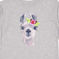 thumbnail image 4 of Inktastic Cute Llama with Flower Boys or Girls Long Sleeve Toddler T-Shirt, 4 of 5