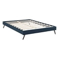 thumbnail image 2 of Modway Loryn Queen Polyester Fabric Bed Frame with Round Splayed Legs in Azure, 2 of 6