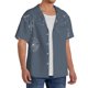 thumbnail image 2 of Fotbe White Dandelion Camisa Estampada de Manga Corta para Hombre, Casual de Verano, Estilo Playero, Sin Arrugas-X-Large, 2 of 5