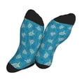 thumbnail image 5 of KLL Sea Turtle Print Cool Socks Men's Women's Crew Socks Funny Crazy Novelty Stockings, 5 of 7