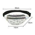 thumbnail image 2 of Waistpack PU leather patchwork pattern men's and women's universal diagonal bag personalized laser waist bag beach bag, 2 of 6