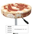 thumbnail image 2 of Red Golden Dragon Clouds Round Bar Stool Seat Covers, Elastic Round Chair Cover Stool Seat Slipcover Bar Stool Cushions Round Pad for 12-14 inch, 2 of 5