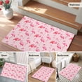thumbnail image 5 of Pink Flamingo Entryway Rug 2'x3'&nbsp; Non Slip Front Door Mats, Summer Animals Entrance Rugs Indoor Outdoor Carpet, Washable Floor Mats Small Area Rug for Bedroom Kitchen, 5 of 8