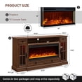 thumbnail image 3 of OKD TV Stand with Fireplace for 80 inch TVs, Farmhouse Entertainment Center with Storage, Reclaimed Barnwood, 3 of 6