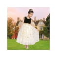 thumbnail image 4 of Girls Dress Christmas Vintage V-neck Hollow Back Gold Star Bow Tie 10 Years, 4 of 6