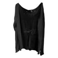 thumbnail image 4 of IWRICH Goth Striped Sweater Ripped Punk Sweaters for Women Harajuku Pullover Tops Black XL, 4 of 4