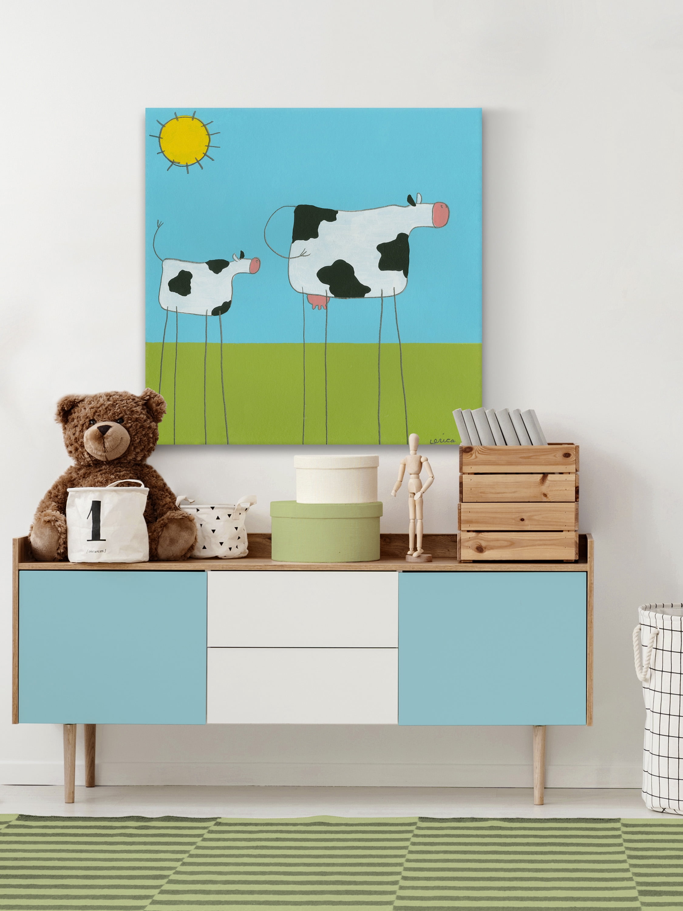 Marmont Hill Leg Cow I Canvas Wall Art